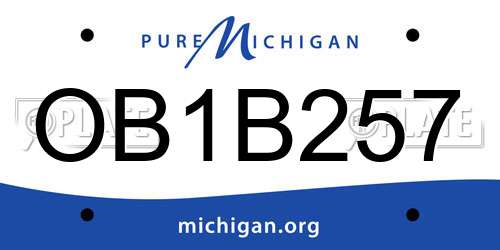 OB1B257 Michigan License Plate