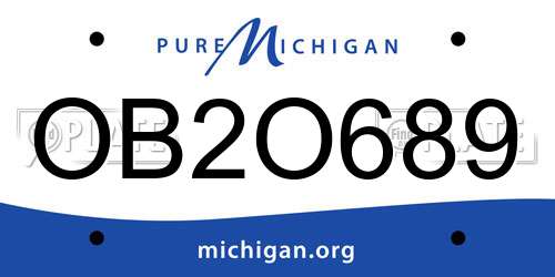 OB2O689 Michigan License Plate