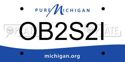 OB2S2I Michigan License Plate