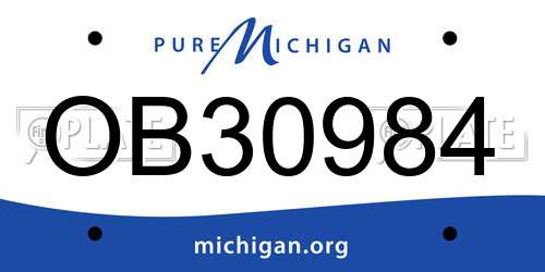OB30984 Michigan License Plate