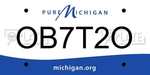 OB7T2O Michigan License Plate