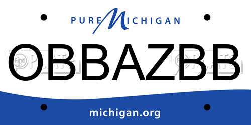 OBBAZBB Michigan License Plate