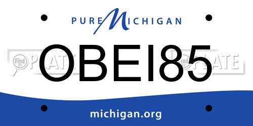 OBEI85 Michigan License Plate