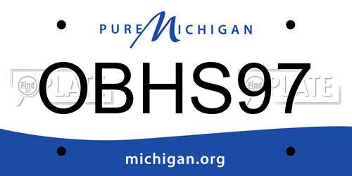 OBHS97 Michigan License Plate