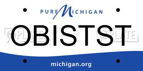 OBISTST Michigan License Plate