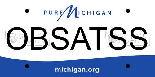 OBSATSS Michigan License Plate