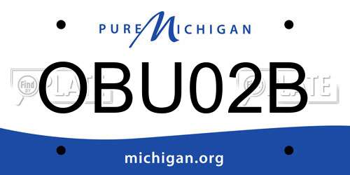 OBU02B Michigan License Plate