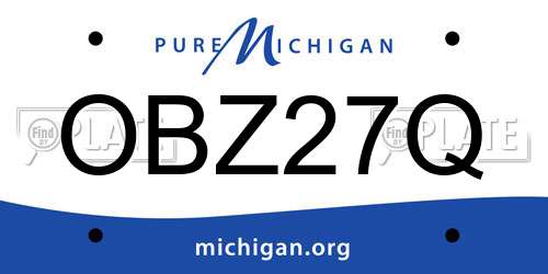 OBZ27Q Michigan License Plate