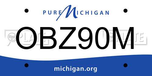 OBZ90M Michigan License Plate
