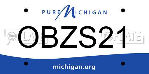 OBZS21 Michigan License Plate