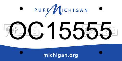 OC15555 Michigan License Plate