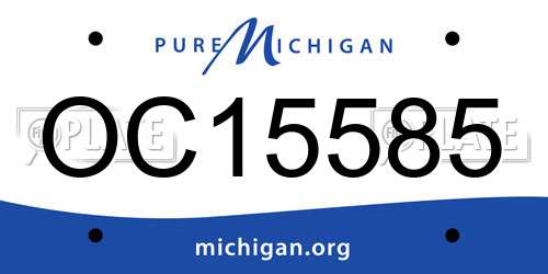 OC15585 Michigan License Plate