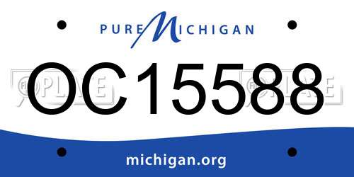 OC15588 Michigan License Plate