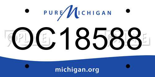 OC18588 Michigan License Plate