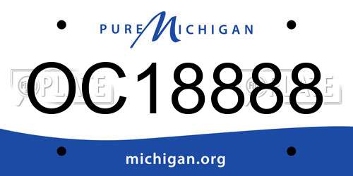 OC18888 Michigan License Plate