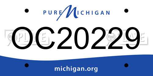 OC20229 Michigan License Plate