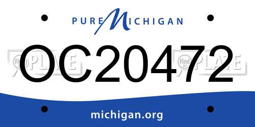 OC20472 Michigan License Plate
