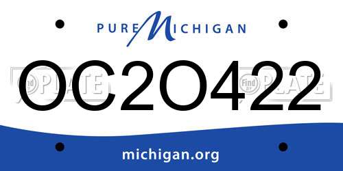 OC2O422 Michigan License Plate