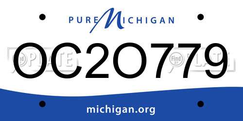 OC2O779 Michigan License Plate