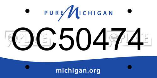 OC50474 Michigan License Plate