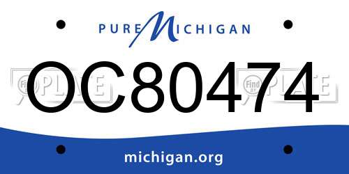 OC80474 Michigan License Plate