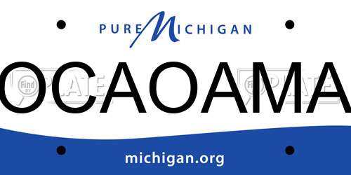 OCAOAMA Michigan License Plate