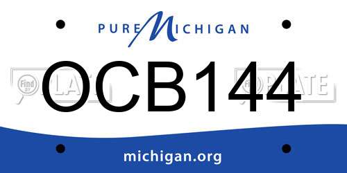 OCB144 Michigan License Plate
