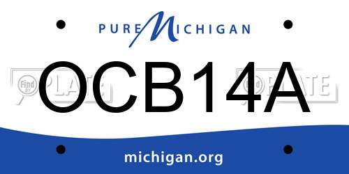 OCB14A Michigan License Plate