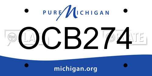 OCB274 Michigan License Plate