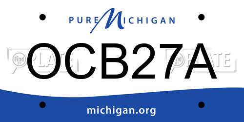 OCB27A Michigan License Plate