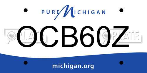 OCB60Z Michigan License Plate