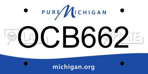 OCB662 Michigan License Plate