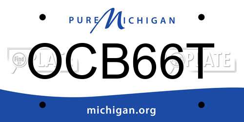 OCB66T Michigan License Plate
