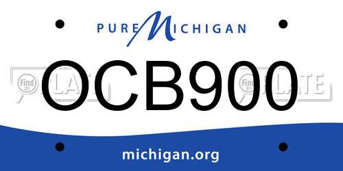 OCB900 Michigan License Plate
