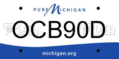 OCB90D Michigan License Plate