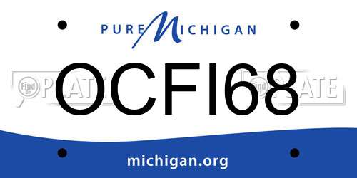 OCFI68 Michigan License Plate