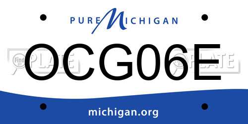 OCG06E Michigan License Plate