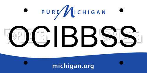 OCIBBSS Michigan License Plate