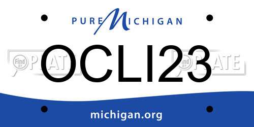 OCLI23 Michigan License Plate