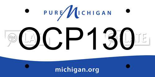 OCP130 Michigan License Plate