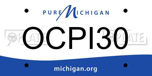 OCPI30 Michigan License Plate
