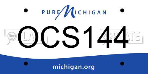 OCS144 Michigan License Plate