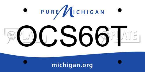 OCS66T Michigan License Plate