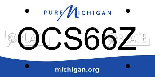 OCS66Z Michigan License Plate