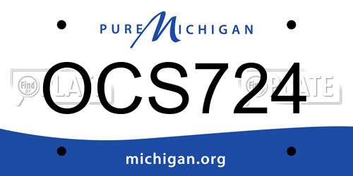OCS724 Michigan License Plate