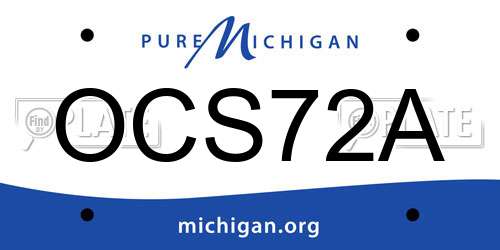 OCS72A Michigan License Plate