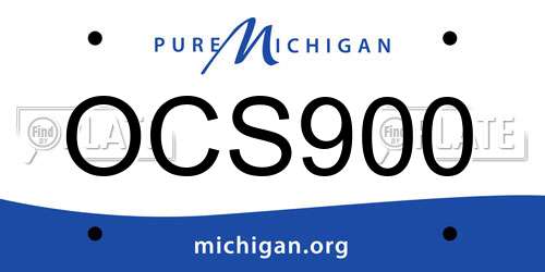 OCS900 Michigan License Plate
