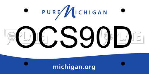 OCS90D Michigan License Plate
