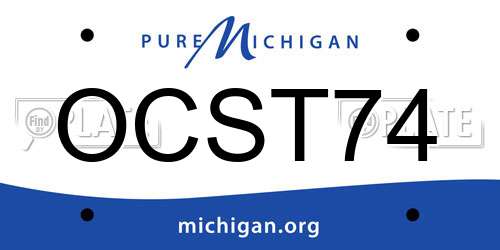 OCST74 Michigan License Plate