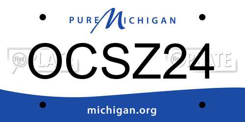 OCSZ24 Michigan License Plate